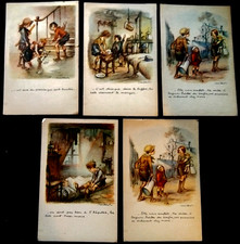 N°790/191  5 Cartes Postales  Anciennes Poulbot Non écrites