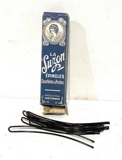 Ancienne boîte d'épingles Courbées à Perles La Suzon époque 1900