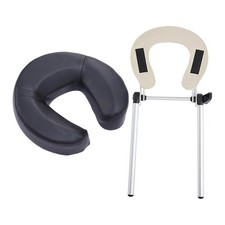 Table de massage avec appui-tête réglable et coussin pour salon de coiffure,