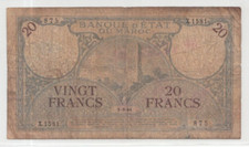 Maroc / Morocco Billet De Banque De 20 Francs 1-3-1945