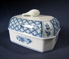 Beurrier China Blue Porcelaine