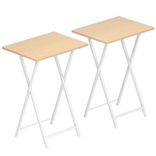 Table d’Appoint, Pliable Bout de Canapé, Tables-Plateaux Lot de 2, Tables de ...