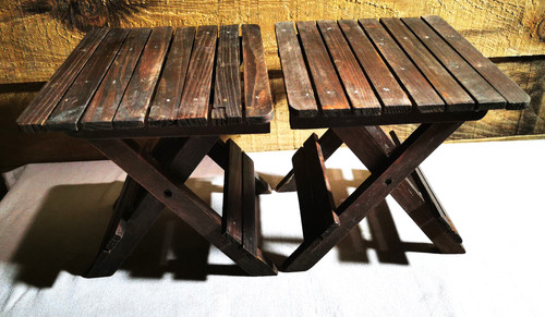 Anciens tabourets bois - anciens,
