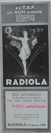 Publicite radiola appareil tsf - appareil,