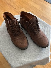 Brown suede ankle boots