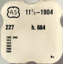 As Cal. 1904 Réf. 227 Vintage Montre Pièce H 664 1906 1914 1916 2064 2066 Etc