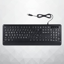 Clavier sans fil lumineux blanc pleine grandeur silencieux pour bureau à