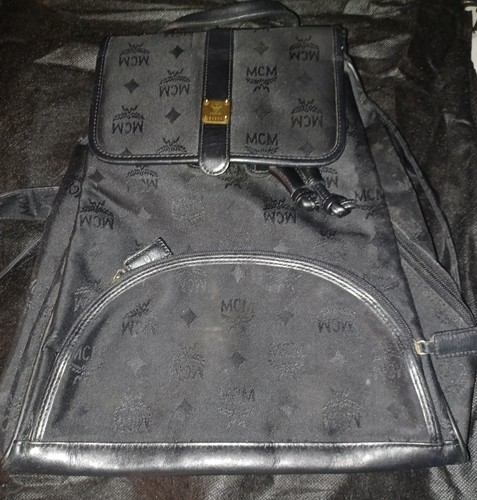 Mcm black vintage - vintage, drawstring