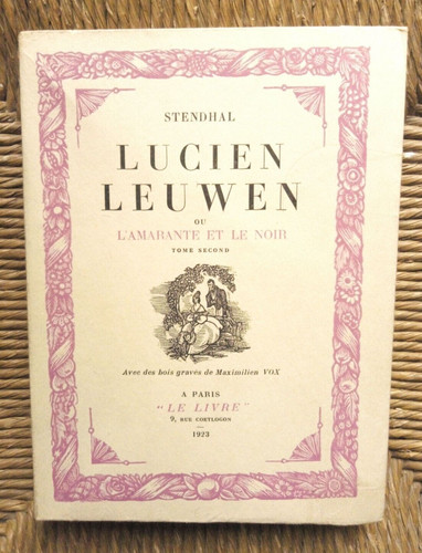 Livre roman lucien leuwen - roman,