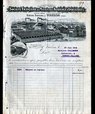 VIERZON (18) MATERIEL AGRICOLE & INDUSTRIEL Ancien ATELIER Celestin GERARD ,1918