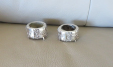 2 anciens salerons en argent