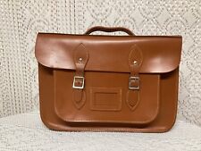 THE LEATHER SATCHEL CO SAC A MAIN CARTABLE CUIR MARRON ( SF02/19/01-25M )
