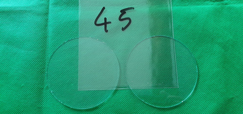 Ancien verre rond plat - rond,