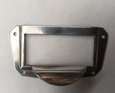 poignée porte étiquette ancien meuble de métier aluminium neuf de stock 