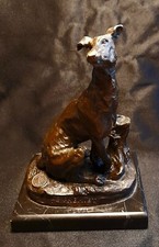 Bronze Animalier Chien Lévrier En Bronze signé E. Fremiet