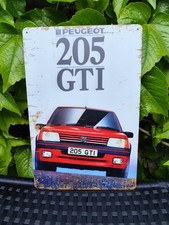 Plaque métal peugeot 205 gti - plaque,