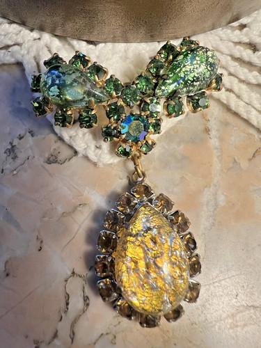 Broche ancienne verre murano - ancienne,