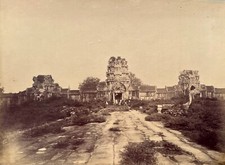 CAMBODGE Ca 1880 Ruines d'Ang-Kor Mur d'enceinte d'Ang Kor Vat