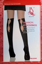 Bas cuissardes «B§S» nylon-lycra, Taille – U, fantaisie.