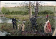 CHASSE au LIEVRE / CHASSEUR au BRACONNAGE & FILLE du BRACONNIER début 1900