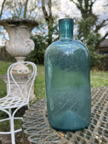 Bouteille gresigne bleu vert - bouteille,