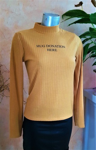 Top tshirt slogan zara - tshirt,