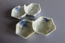 2 anciens salerons doubles porcelaine asiatique