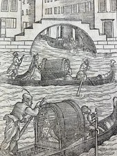 Gondole à Venise en 1598