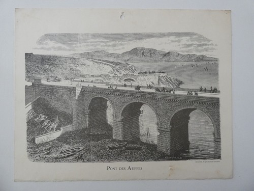 Gravure marseille pont des - pont,