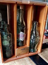 Coca Cola - Rare coffret Bois, miroir, 3 bouteilles Hutchinson, Root, Crow.. .