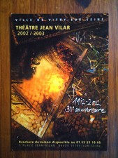 THEATRE JEAN VILAR PROGRAMME 2002 VITRY SUR SEINE carte postale postcard