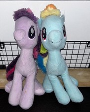 Peluche Doudou My Little Pony X2 30 Cm Twilight Et Rainbow Dash