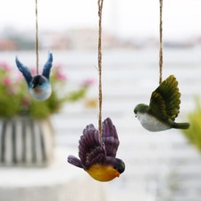 3x Résine Oiseau Suspendu