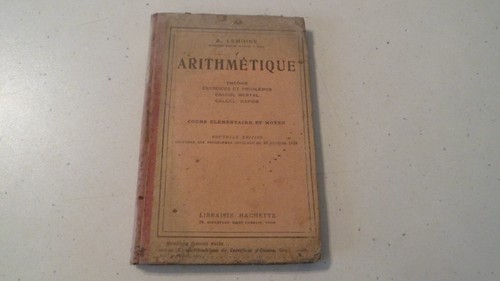 Ancien livre arithmétique - livre,