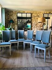 Lot de 6 Chaises anciennes rénovées en bois massif