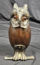 RARE pot ou boîte à tabac en forme de Hibou signé Hauy Pauiga