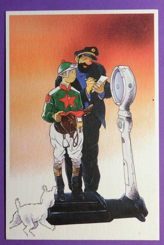 Tintin carte postale - carte, postale.