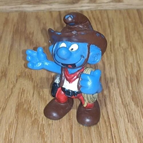 Figurine schtroumpf cowboy far - cowboy,