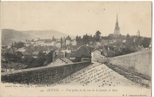 Autun vue prise la rue - vue, de