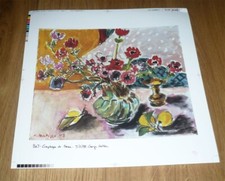 Affiche Henri MATISSE - Anemones 1943 - Epreuve de PHOTOGRAVURE 32 cm x  32 cm