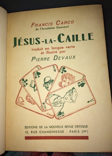 Francis carco devaux argot - -,