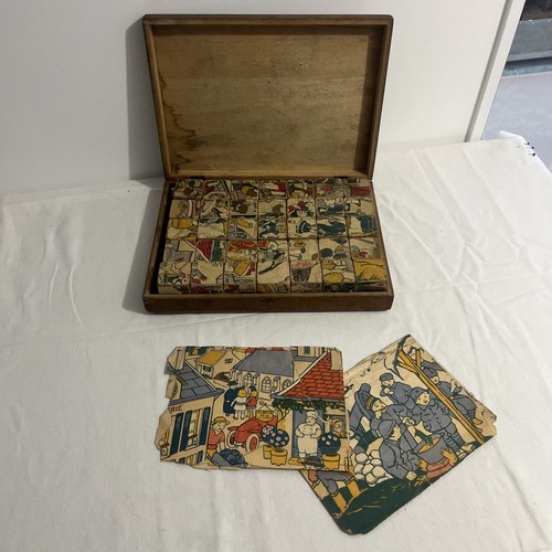 Ancien jeux cube bois - cube, en