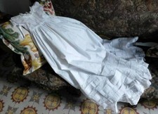 Classic Victorian Christening Gown Very Long with Lavish Lace