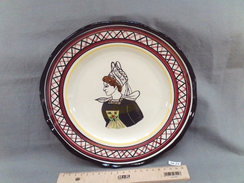 Assiette faïence bretonne - faïence,