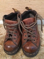 Mens Dr Martens Air Wair w/bouncing sole Safety Work Ankle Boot Brown Leather 6