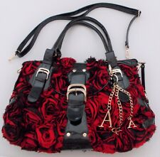 Sac à main bandoulière Arthur & Aston  rouge et noir  42 cm x 30 cm