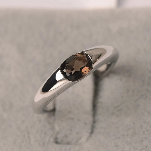 Bague blanc 14k quartz - or,
