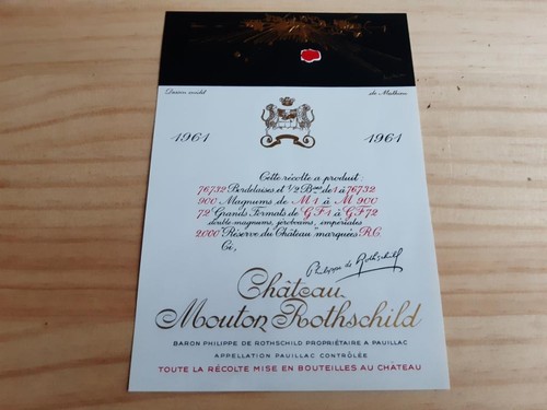 étiquette vin chateau mouton - chateau,