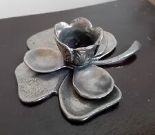 Jean Goardère petit bougeoir étain France Signé