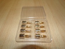 lot de 8 fiches bananes couleur or haut parleur